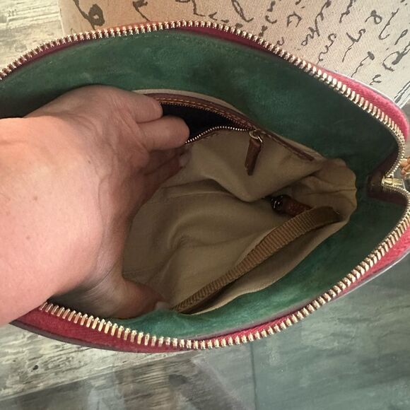 Dooney & Burke Florentine Brown Leather Crossbody Bag - Picture 4 of 12